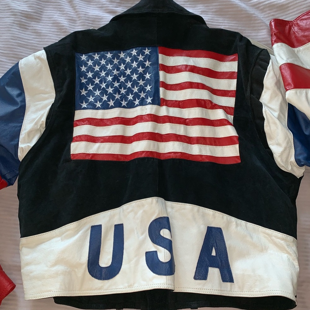Pelle flag leather moto jacket